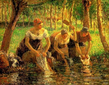  pissarro - Laundring Frau eragny sur eptes 1895 Camille Pissarro